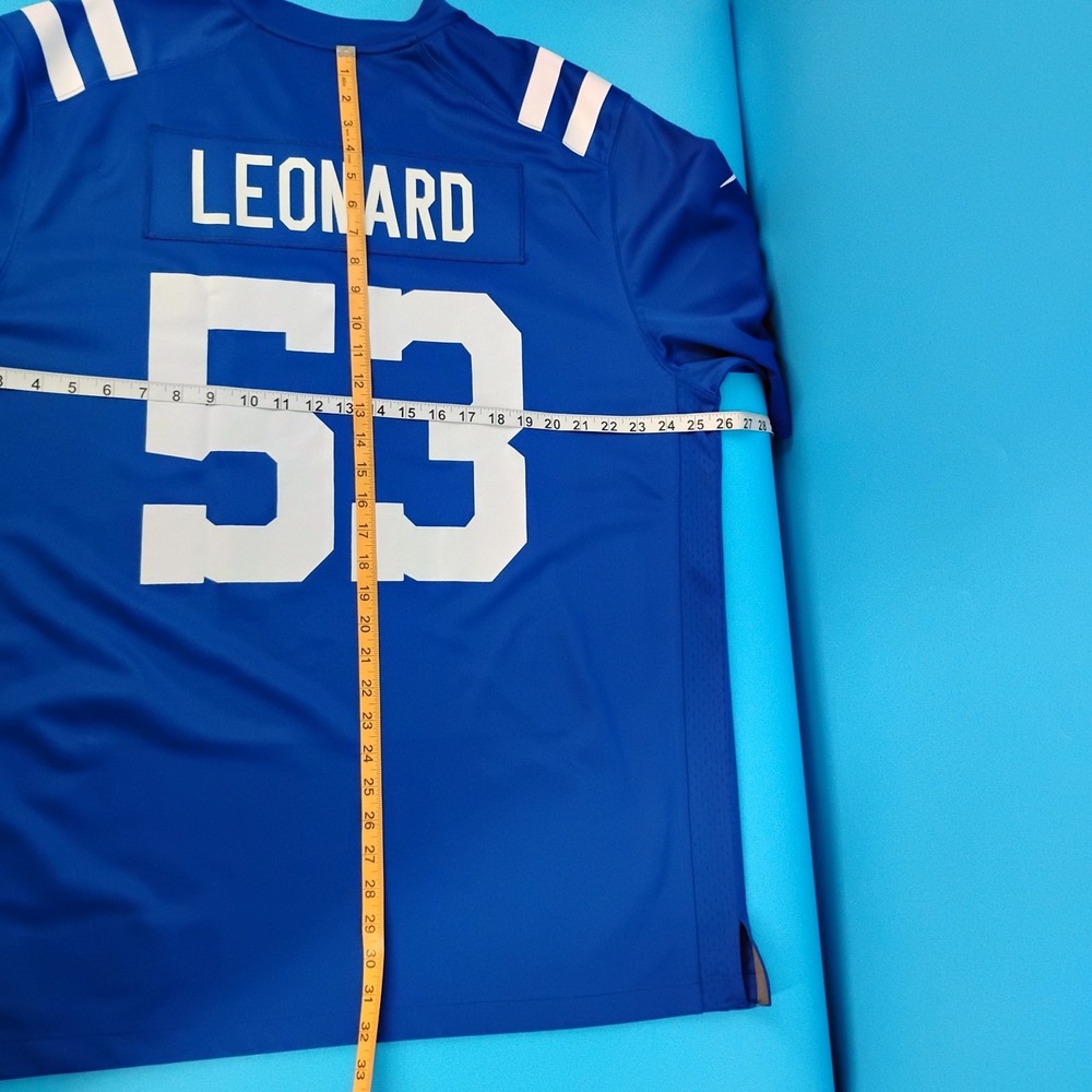 Nike NFL Indianapolis Colts Shaquille Leonard 53 Jersey Blue Mens XL - Picture 10 of 13